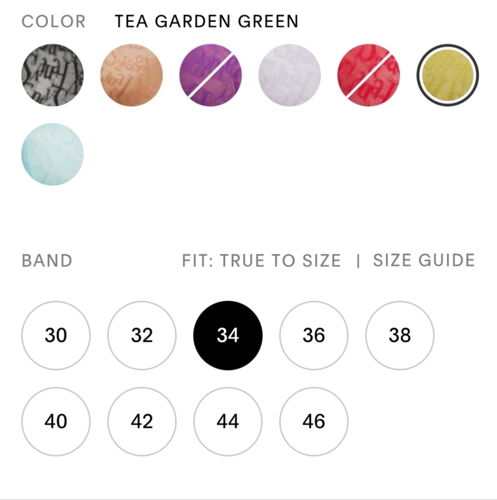 Savage X Fenty Signature Script Unlined Bra Tea Garden Green NIP - Picture 6 of 13